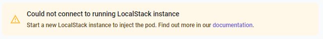 Cloud Pods Launchpad Error LocalStack not running